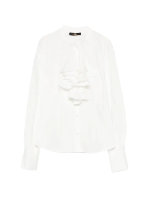 TWINSET ruffle-trimmed puff-sleeve blouse White 262AP2410