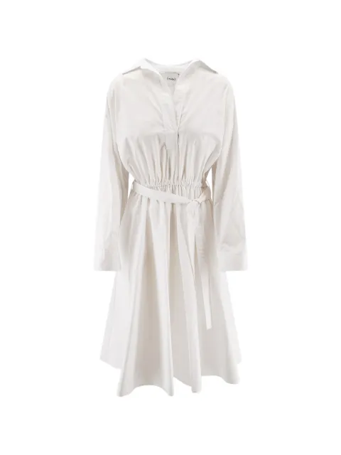 Nude elasticated-waist midi shirt dress Neutrals 1103E2638901