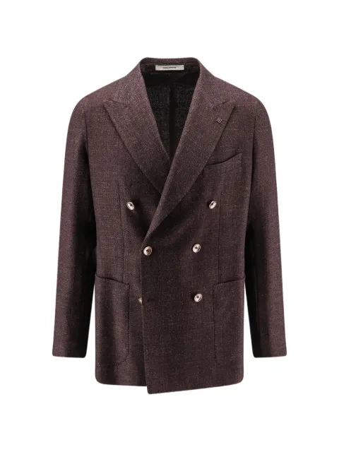 Tagliatore double-breasted peaked-lapel blazer Brown 1SMC20KAI520149C1298