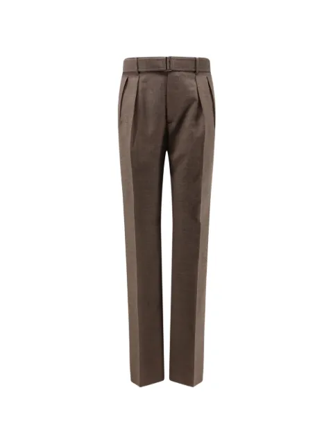 Tagliatore Nevil double-pleat tailored trousers Brown PNEVIL24TGT120175