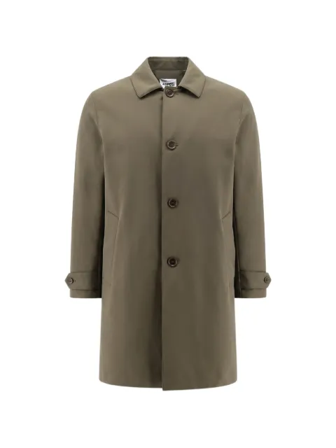 ASPESI Perfetto button-fastening long-sleeve coat Green 3I28P503