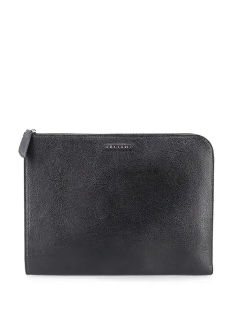 Orciani logo-plaque wash bag Black P00734LGNNERO