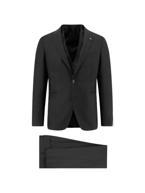 Tagliatore lapel-pin suit (set of three) Black 3FBR26A01060007N1229