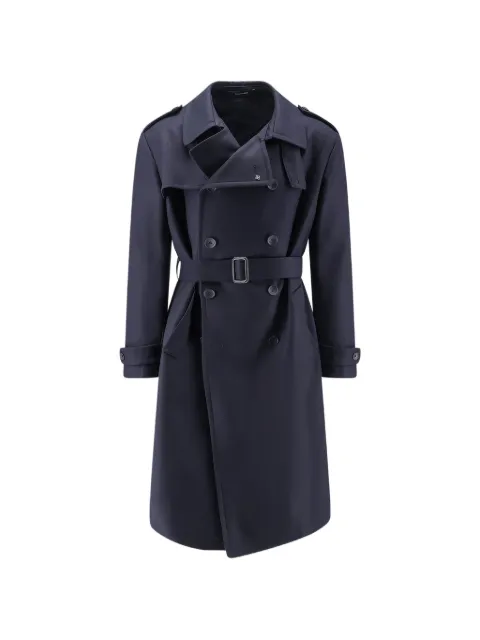 Tagliatore double-breasted belted trench coat Blue BORNP150037B1065