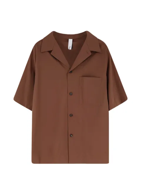Hevo short-sleeve bowling-collar shirt Brown NOVOLICL7041121