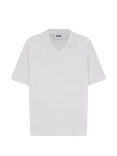 ALPHA STUDIO V-neck short-sleeve t-shirt White AU5093B1000