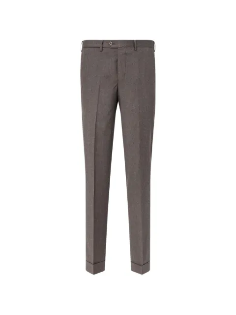 PT Torino pressed-crease turned-up trousers Brown COAFNNZ00CL1CM130165