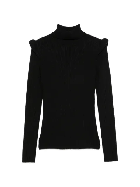 Elisabetta Franchi ribbed-knit turtleneck sweater Black MK06S66E2