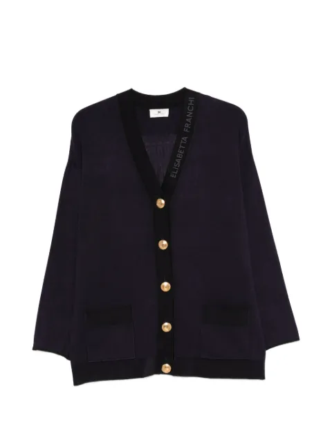 Elisabetta Franchi V-neck button-up cardigan Black MK13S66E2