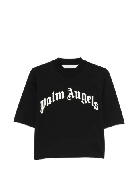 Palm Angels round-neck logo-print T-shirt Black PAWAA003JR0011003