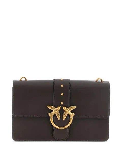 PINKO Love One Classic leather cross body bag Brown 105857A0F1