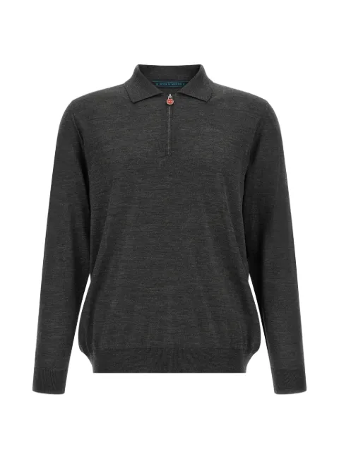 Kiton half-zip wool polo shirt Grey UMK0493100200G