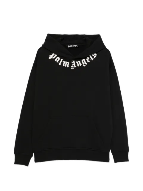 Palm Angels logo-print hoodie Black PAMBB003FL0011003