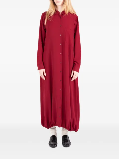Société Anonyme Le Panier bubble-hem shirt midi dress Red LEPANIERDSA18W99PYCN80