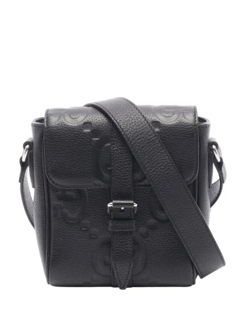 Gucci Pre-Owned 2000-2026 Small Jumbo GG Calfskin Messenger Bag crossbody bag Black IVU7ZL9M2055C839