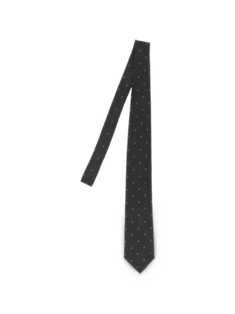 TOM FORD polka-dot jacquard tie Black STE001S0339NAA