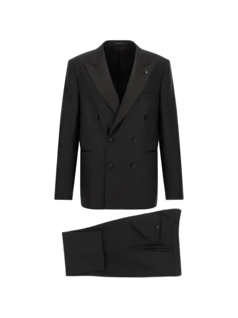 Tagliatore Bruce double-breasted tuxedo suit Black SFBR10A01LIS07000