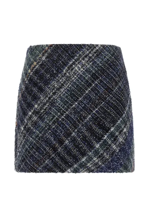 Missoni wool-blend check mini skirt Blue DS26WH09BC006I