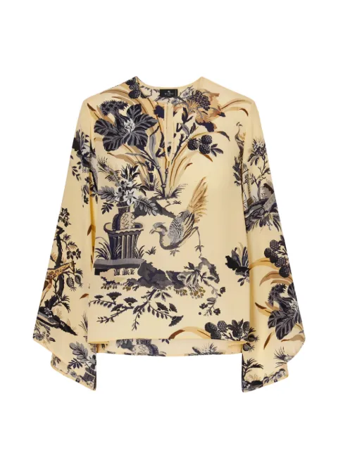 ETRO floral-print silk blouse Neutrals WRJA0162AK166