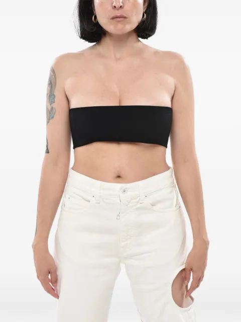 Max Mara x Sportmax Fretty knit bandeau top Black FRETTY005044