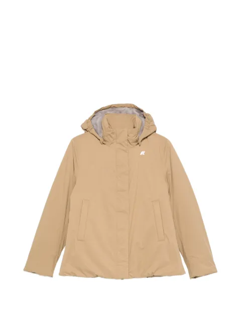K-Way Marlette hooded logo-patch jacket Neutrals K8144BW