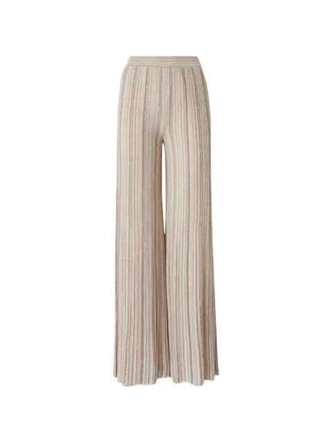 Missoni ribbed palazzo trousers with sequins Neutrals DS26WI0HBK01J8