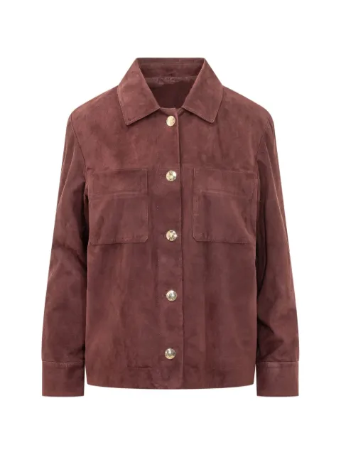 'S Max Mara Abisso button-up suede jacket Red 2629446041600
