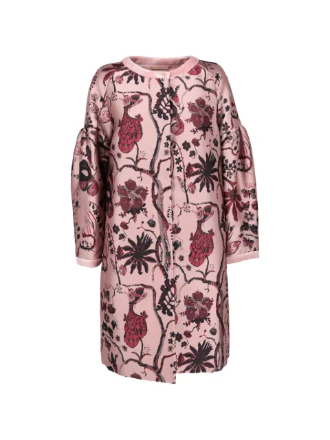 Alberta Ferretti Vintage floral-print balloon-sleeve coat Pink CVM266150
