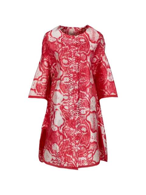 Giambattista Valli Vintage snake-print coat Red CVM2661631