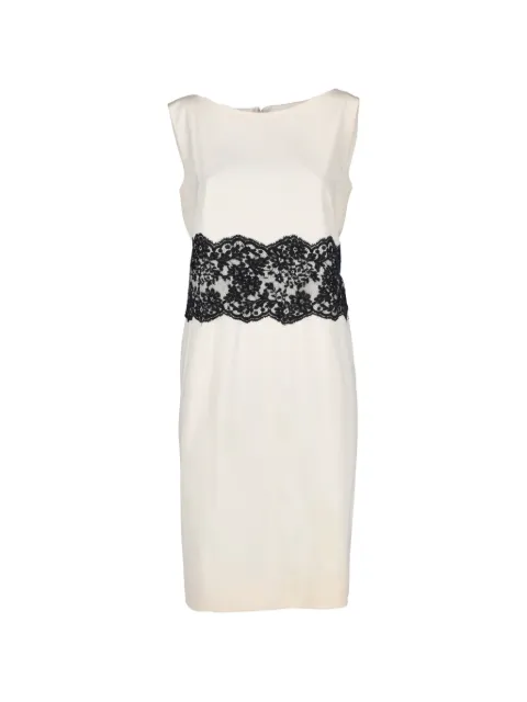 Valentino Garavani Pre-Owned sleeveless lace-detail mini dress White CVM266139