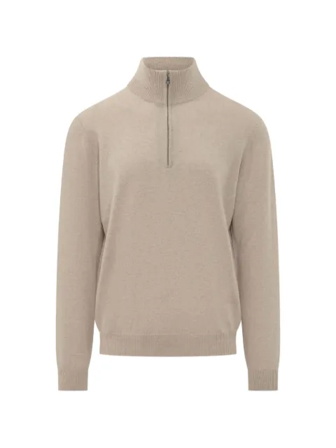 Malo half-zip cashmere jumper Neutrals UXC207F1K02