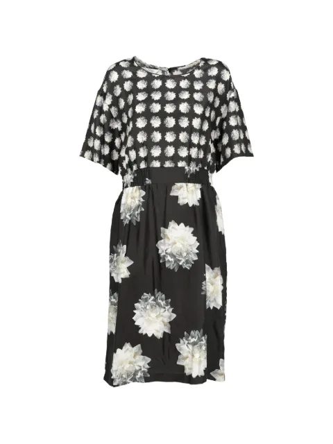 Max Mara floral-print elasticated-waist maxi dress Black CVM266157