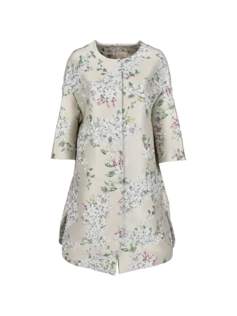Giambattista Valli Vintage floral-print coat White CVM266163
