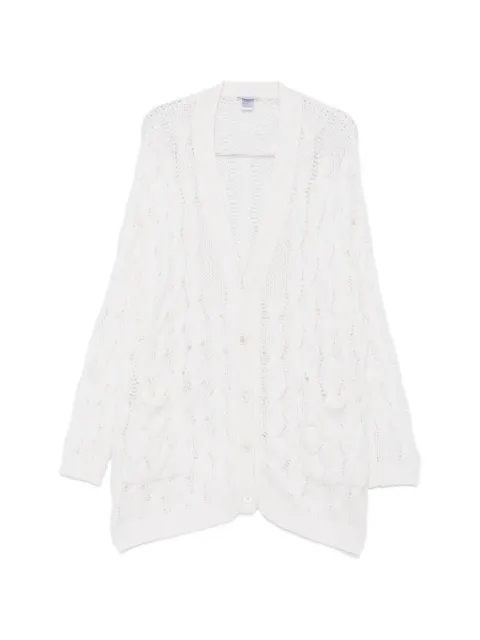 Avant Toi cable-knit open-knit cardigan White 425WD4142CAS000134