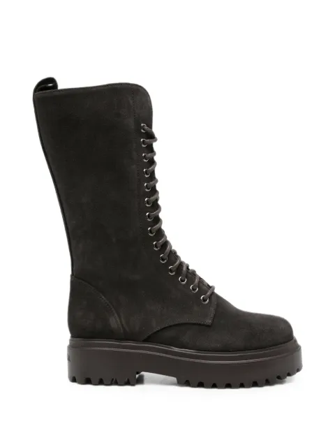 Le Silla lace-up suede ankle boots Brown 6463R020M1PPBAK792