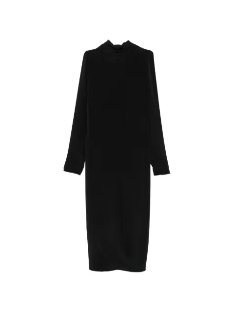 Giorgio Armani high-neck batwing-sleeve dress Black GW003482TE20148