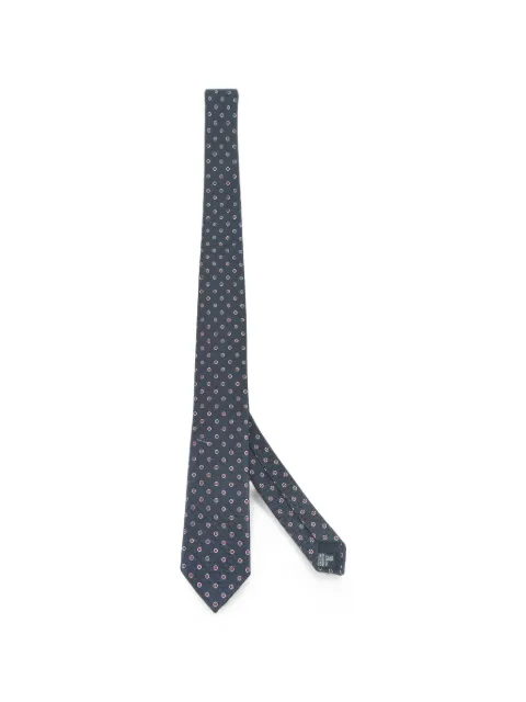 Giorgio Armani geometric-pattern silk tie Blue GM000802TE22456FB0065