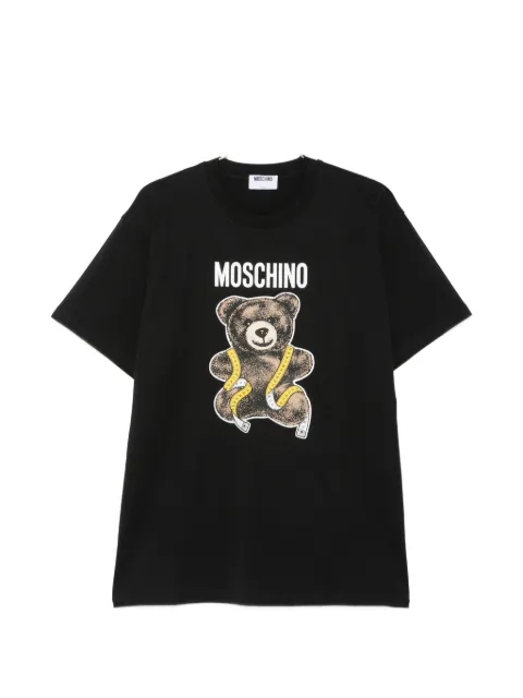 Moschino Teddy Bear logo-print T-shirt Black V07075541