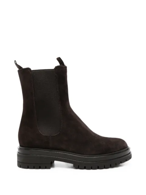 Gianvito Rossi suede lug-sole boots Brown G7346520GOMSFU