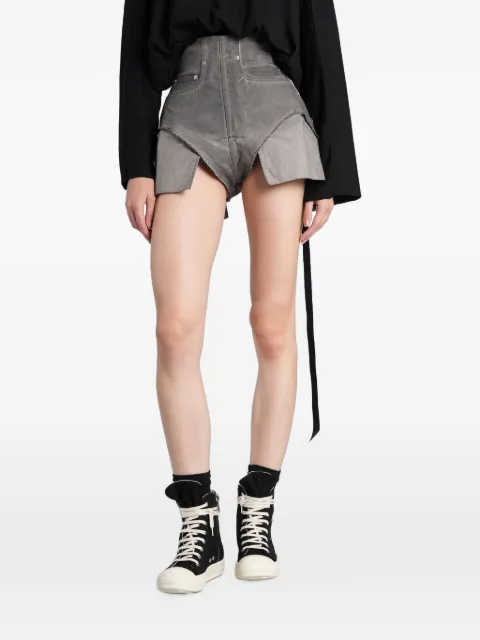 Rick Owens DRKSHDW Tower Dirt cutoffs in dark dust 13oz Lido wash-denim Grey DS02F6313DLD