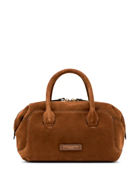 GIANNI CHIARINI large Gemma suede leather tote bag Brown BS12241COMMCMPL