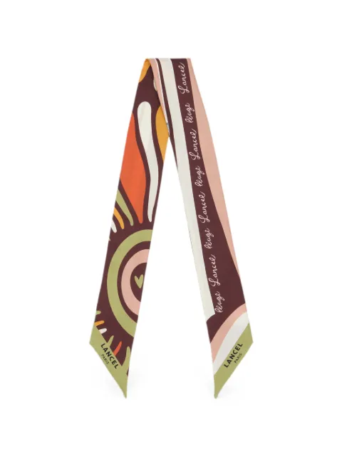 Lancel printed silk headband Brown A14134RFTU
