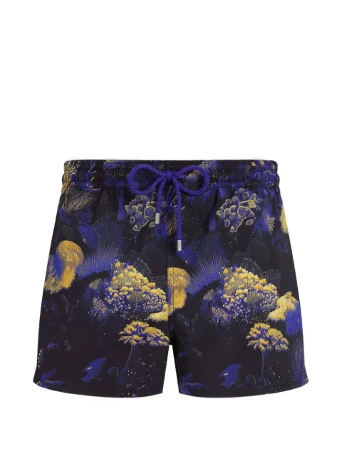 Vilebrequin coral-print drawstring swim shorts Black 26163864
