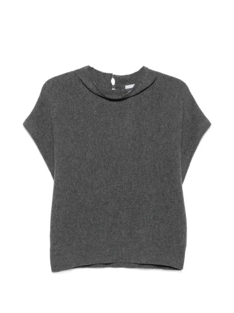 Brunello Cucinelli ribbed-knit sleeveless sweater Grey M16245804C079