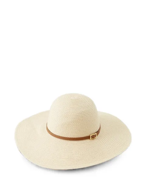 Melissa Odabash buckle-detail wide-brim hat Neutrals JEMIMACRWHTTAN