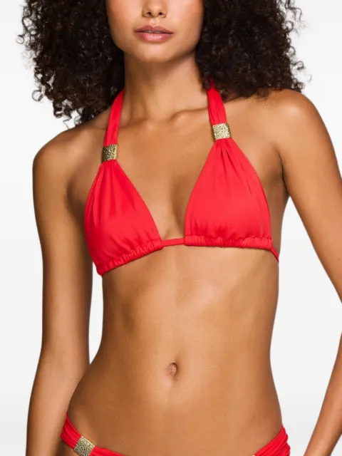 Heidi Klein halterneck triangle bikini top Red 26SSPT05REDRED
