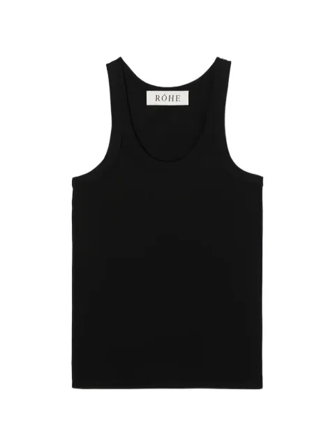 Róhe merino-wool scoop-neck tank top Black 41820229