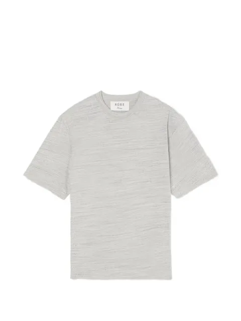 Róhe mouliné jersey T-shirt Grey 82020252