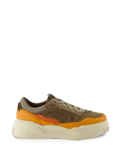 FENDI Force FF-logo sneakers Brown 7E1893AWKO