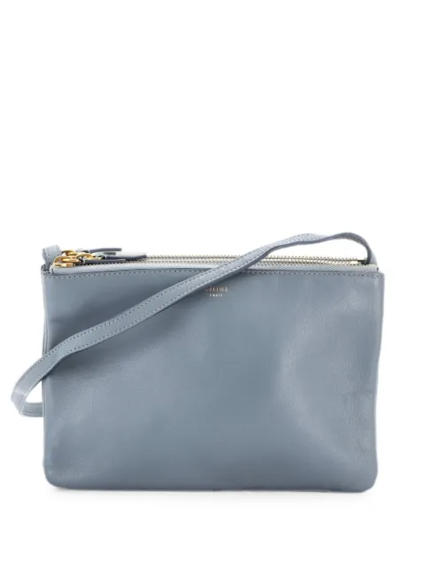 Celine Pre-Owned Trio Leather Small crossbody bag Blue NTYRN0AZFDEO513E